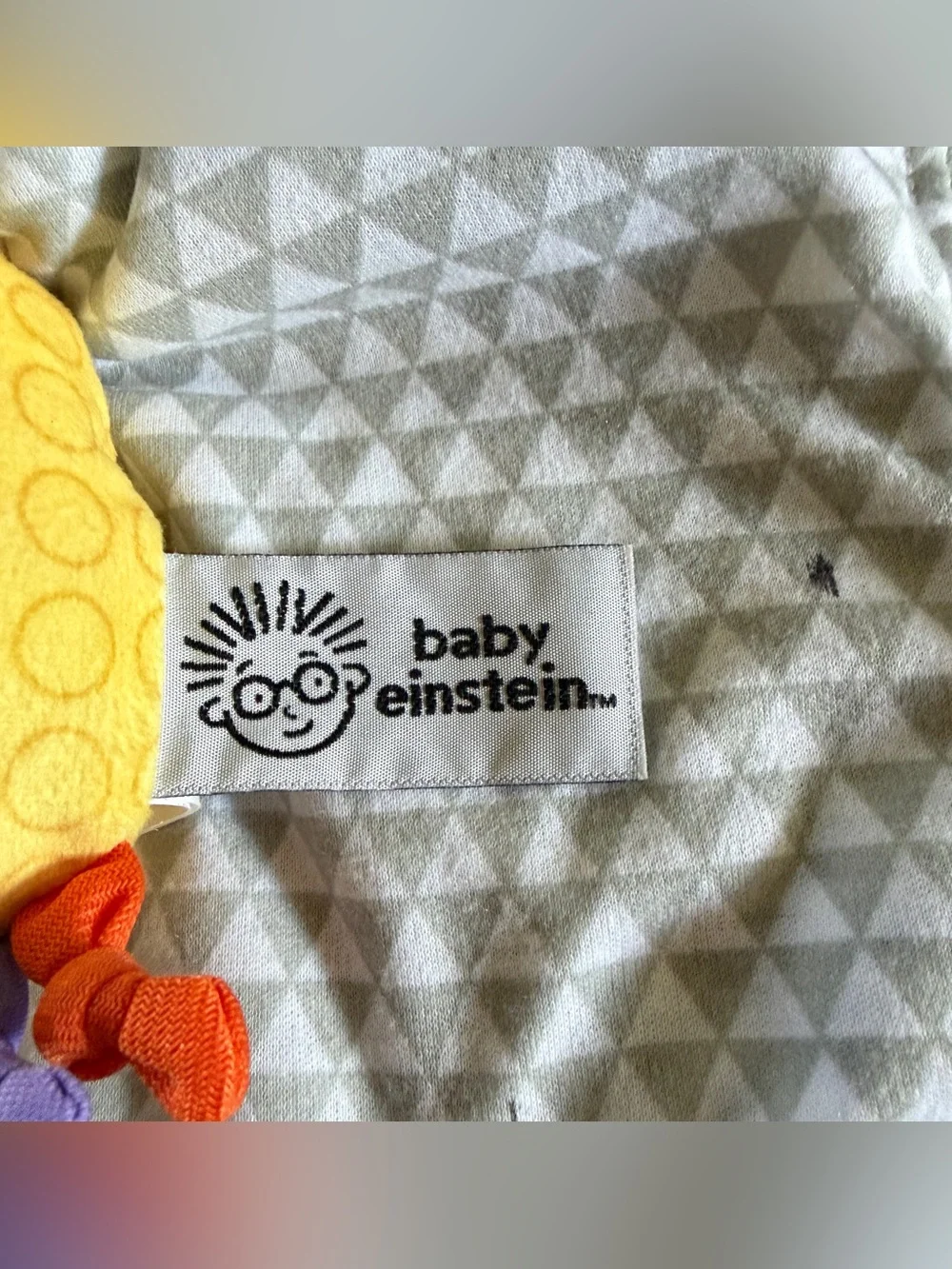Baby Einstein X Mary Meyer Lovey Blanket Security Soothing Gray Chevron Baby